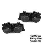 Headlights for BMW E32 / E34 (87-96), smoked with lenses and crosshairs