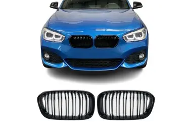 Performance kidney grille set for BMW F20 / F21 LCI (15-19), glossy black