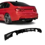 Performance rear Diffuser for BMW F30 / F31 M-Pack (335 / 340), glossy black