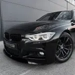 Performance Front bumper Lip for BMW F30 / F31, glossy black V2: EXTRA-STRONG VERSION