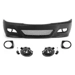 M3 style Front Bumper for BMW E46 sedan / touring / coupe (98-05), with clear fog lights