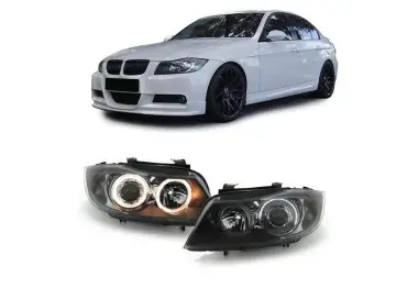Headlights with Angel Eyes for BMW E90 / E91 (05-11)