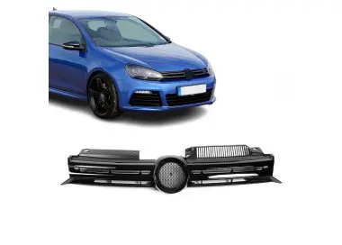 R20 style Front Grille for VW Golf MK6 (06-13), glossy black