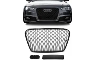 RS-style front grille for Audi A5 / S5 B8 (11-16), glossy black
