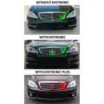 Front Grille for Mercedes-Benz W221 (09-13) with distronic cover, glossy black