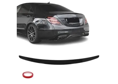 Trunk Spoiler for Mercedes-Benz W222 (13-20), glossy black