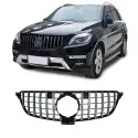 Front grille for Mercedes-Benz GLE W166 (15-19), black + chrome