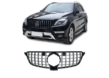 Front grille for Mercedes-Benz GLE W166 (15-19), black + chrome