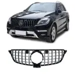 Front grille for Mercedes-Benz GLE W166 (15-19), black + chrome