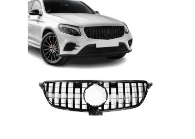 Front grille for Mercedes-Benz GLE W166 (15-19), glossy black