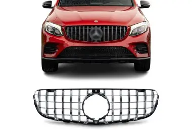 Front grille for Mercedes-Benz GLC W253 / C253 / X253 (15-19), black + chrome