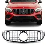 Front grille for Mercedes-Benz GLC W253 / C253 / X253 (15-19), black + chrome