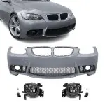 M3 style Front Bumper for BMW E92 / E93 (06-10), with clear fog lights