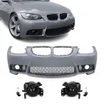 M3 style Front Bumper for BMW E92 / E93 (06-10), with smoked fog lights