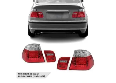 LED Tail Lights set for BMW E46 (98-01) Sedan, clear