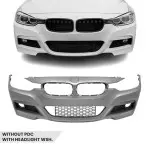 M-Pack Front Bumper for BMW F30 / F31, without PDC, with headlight washer holes