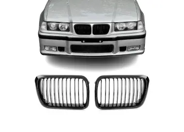 M3 style Kidney Grille for BMW E36 facelift (96-99), glossy black
