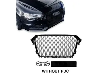 RS-design Front Grille for Audi A4 B8.5 / S4 B8.5 (12-15) without PDC, glossy black