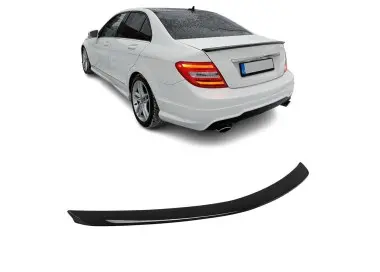 Trunk Spoiler for Mercedes-Benz W204 sedan (07-14), glossy black