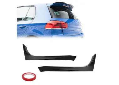 Rear Window Spoilers set for VW Golf MK6 GTI / GTD / R (08-13), glossy black