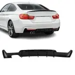 Performance rear bumper Diffuser for BMW F32 / F33 / F36 M-Pack, glossy black
