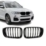 Kidney grille for BMW X3 F25 LCI / X4 F26, glossy black