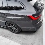 Universal Rear Bumper Side Flaps - Splitters, glossy black, ABS Plastic