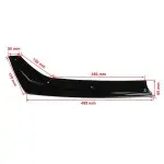 Universal Rear Bumper Side Flaps - Splitters, glossy black, ABS Plastic