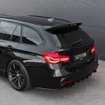 WR Rear Bumper Side Splitters - Flaps, set for BMW F30 / F31 with M Pack, glossy black