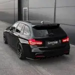 WR Rear Bumper Side Splitters - Flaps, set for BMW F30 / F31 with M Pack, glossy black