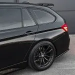 WR Rear Bumper Side Splitters - Flaps, set for BMW F30 / F31 with M Pack, glossy black