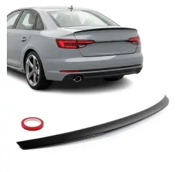 Trunk Spoiler for Audi A4 B9 sedan (16-24), glossy black