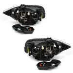 Headlights set with white angel eyes DEPO V2 for BMW E81 / E82 / E87 / E88 (04-11)