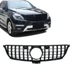 GT R Panamericana style Front Grille for Mercedes ML W166 (11-15), glossy black
