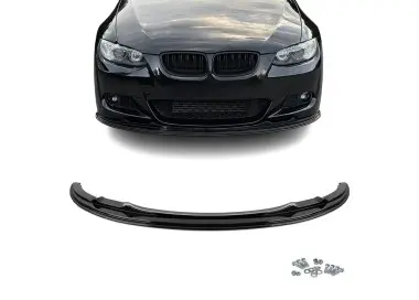 WR Front bumper Lip Spoiler for BMW E92 / E93 PRE-LCI (06-10) with M-Pack, glossy black, EXTRA-SRONG VERSION