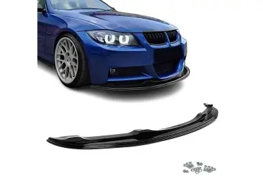 WR Front bumper Lip Spoiler for BMW E90 / E91 PRE-LCI (05-08) with M-Pack, glossy black