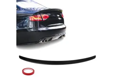 Trunk spoiler for Audi A4 B8 sedan (08-15), glossy black