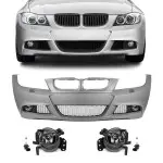 M-Pack LCI-look Front Bumper for BMW E90 / E91 PRE-LCI (05-08), with clear fog lights