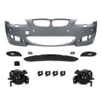 M5 look Front Bumper for BMW E60 / E61 PRE-LCI (03-07) with 24 mm PDC holes, with smoked fog lights