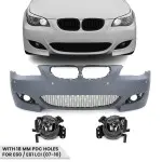 M5 look Front Bumper for BMW E60 / E61 LCI (07-10) with 18 mm PDC holes, with clear fog lights
