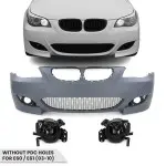 M5 look Front Bumper for BMW E60 / E61 (03-10) without PDC holes, with smoked fog lights