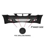 M5 look Front Bumper for BMW E60 / E61 (03-10) without PDC holes, with smoked fog lights