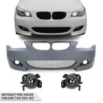 M5 look Front Bumper for BMW E60 / E61 (03-10) without PDC holes, with clear fog lights