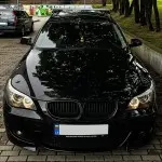 M5 look Front Bumper for BMW E60 / E61 LCI (07-10) with 18 mm PDC holes, with smoked fog lights