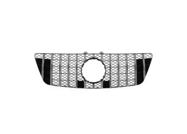 GT R Panamericana Front Grille for Mercedes-Benz ML W164 (08-11), black + chrome