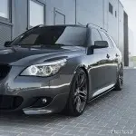 F-PERFORMANCE Side Skirt Extensions set for BMW E60 / E61 (03-10), glossy black