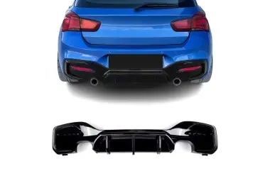 Performance Rear Bumper Diffuser for BMW F20 / F21 LCI (15-19), M135 / M140, glossy black