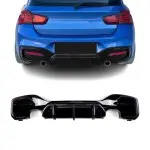 Performance Rear Bumper Diffuser for BMW F20 / F21 LCI (15-19), M135 / M140, glossy black