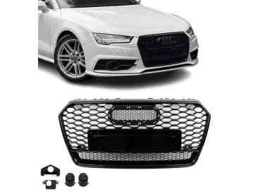 RS-style Front Grille for Audi A7 C7.5 / S7 C7.5 (14-18) facelift, glossy black