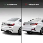 Performance rear Bumper Diffuser for BMW G20 / G21 (18-22) with M-Pack, glossy black